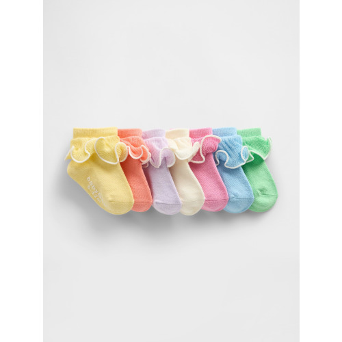 Toddler Ruffle Ankle Socks (7-Pack)