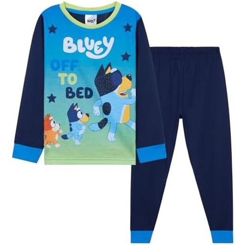 Bluey Boys Long Sleeve Pajama Set, Sleepwear Pajamas For Kids - Gifts For Boys