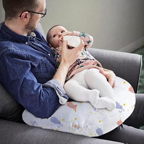 Little Grape Land Nursing Pillow for Infants, Breastfeeding Pillows, Baby Pillow for Nursing, Bottle Feeding with Machine Washable Cover & Breathable Filling