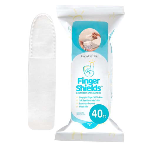 Baby Brezza Finger Shields 100% Mess Free Baby Diaper Rash Cream Applicator Ointment Applicator Keeps Fingers and Nails Clean Perfect for Travel, 40 Count