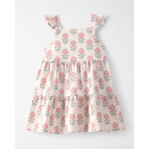 Baby Girl Organic Cotton Tiered Dress in Rosebud Petal Print - Little Planet | Carter's