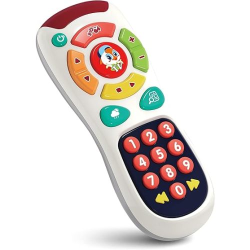My Remote, My Program – Baby Remote Control Toy for 6 Months Old and Up – 20 Unique Learning Remote Buttons, Plays Baby Music Tunes, Flashing Lights, BPA Free and More