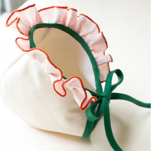 Strawberry Moon Ruffle Bonnet