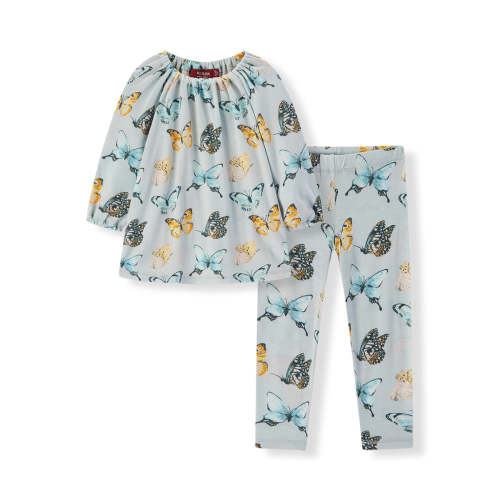 Butterfly Bamboo Dress & Legging Set