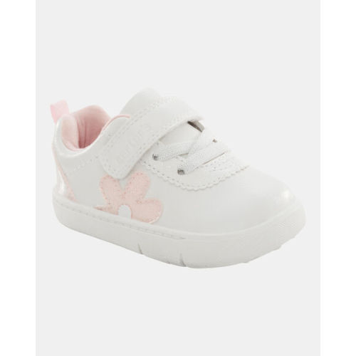 Every Step® First Walker Flower Casual Sneakers - White | Carter's
