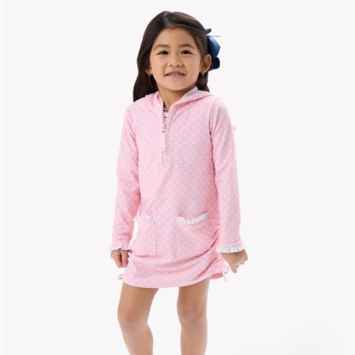 Sun Protective Ruched Quarter-Zip Cover-Up