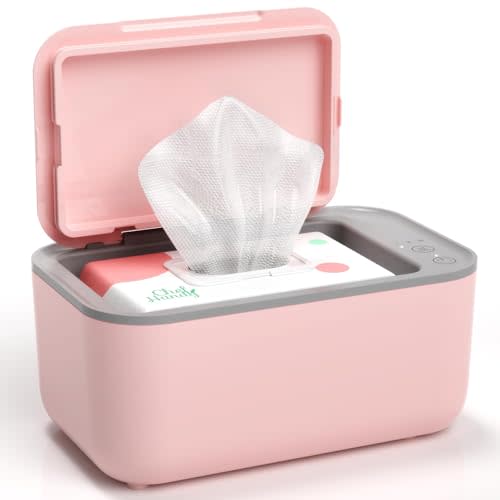 Chefhandy Baby Wipe Warmer, Surround Heating System, 3-Level Temperature Control, Large Capacity Wipes Dispenser, Evenly Warmed Wipes, Diaper Wipe Warmer for Newborns & Adults, Pink