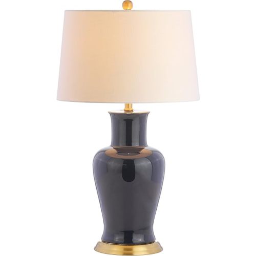 JONATHAN Y JYL4026B Julian 29" Ceramic LED Table Lamp Traditional Transitional Bedside Desk Nightstand Lamp for Bedroom Living Room Office College Bookcase LED Bulb Included, Navy