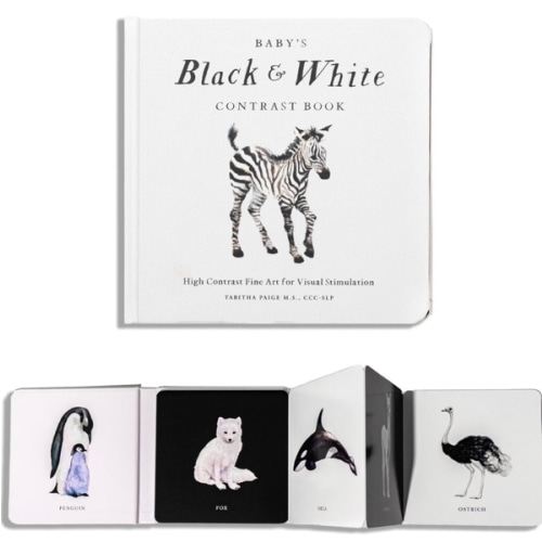 Baby's Black and White Contrast Book: High-Contrast Art for Visual Stimulation at Tummy Time (Tabitha Paige Children's Book Series)