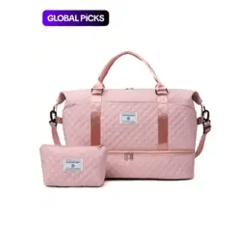 Large Capacity Multifunctional Travel Bag Set, Letter Pattern Zipper Travel Bag with Shoe Compartment, Casual Sports Fitness Bag for Women & Men, Weekender Travel Set, Travel Essentials, Daily Travel Bag, Traveling Bag - TikTok Shop