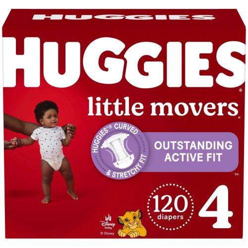 Huggies Little Movers Diapers - Size 4 - 120ct