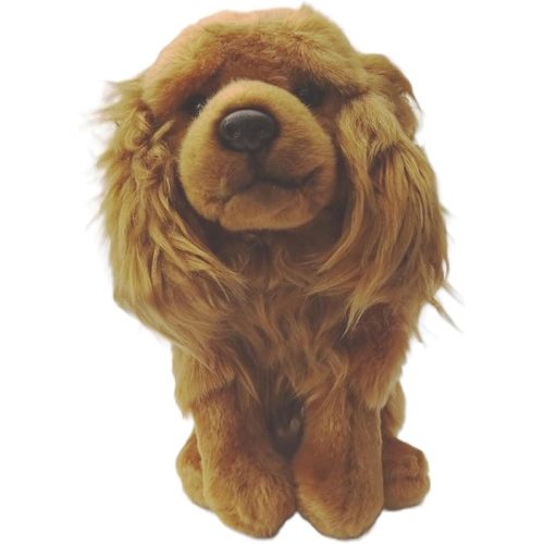 King Charles Cavalier Ruby 12" Plush Toy Dog Plushie Can Be Personalized & Customized With An Engraved Tag, Collar and Stunning Gift Wrap