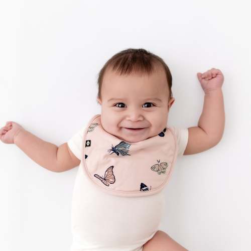 Cushy Bib in Blush Butterfly