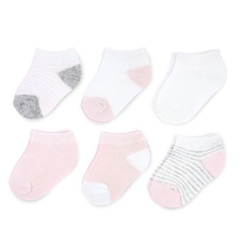 On The Goldbug™ Size 3-12M 6-Pack Ankle Socks in Pink - MULTI - 3-12 MONTHS