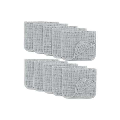Muslin Burp Cloths - Pack of 10