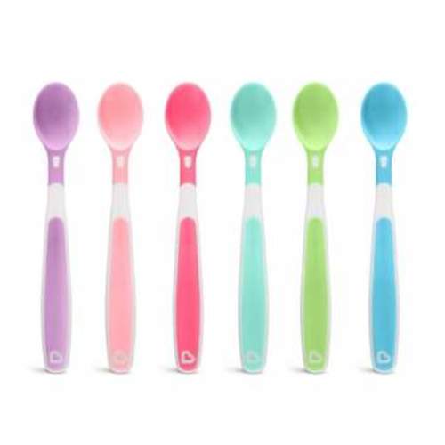 Munchkin White Hot Safety Spoons - 4pk: Stainless Steel, Baby, 5.5" Length : Target