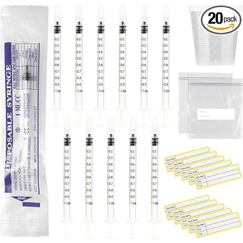 Colostrum Collector Syringe Kit with Caps