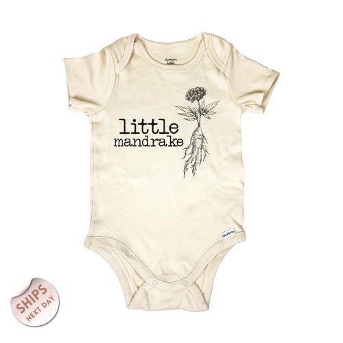 Little Mandrake Baby Onesie®, Wizard Bodysuit, Magic Baby, Cute Baby Bodysuit, Pregnancy Reveal, Newborn, baby shower gift, 2000058