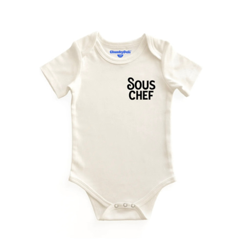Sous Chef Baby Bodysuit | 100% Cotton and Machine Washable – Chunky Deli