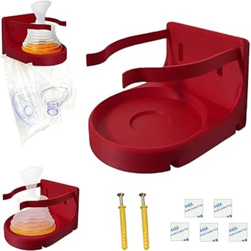 First Aid Equipment Wall Mount Compatible with Choking Rescue Device, with Mask Holder, Wall Mount for LifeVac Anti Choking Device, Quick Access, Space-Saving, Easy to Install - No Equipment Included