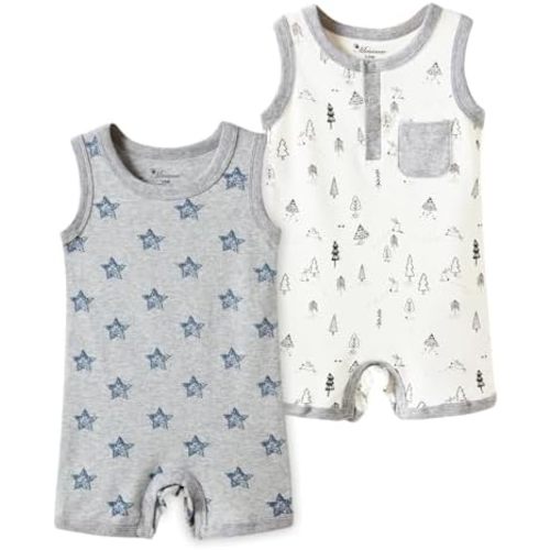 Baby Infant Boys Girl Sleeveless One-Piece Vest Rompers Tank Top Jumpsuit Toddler Cotton Outfits