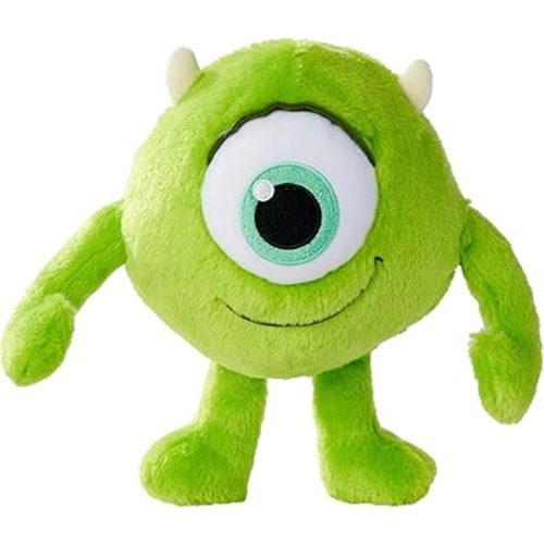 Simba Toys - Disney Pixar Flufflets Mike Plush Toy (25 cm) - Cuddly Monster AG Monster - Soft Plush Toy with Big Eye - for Children from 0 Years, Collect and Cuddle