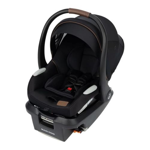 Maxi-Cosi Mico Luxe+ Infant Car Seat, Lightweight, Easy Install with MaxiLock™ Technology, Washable Seat Cover, ClimaFlow™ Ventilation, Side Impact Protection, EcoCare Fabrics, Designer Black