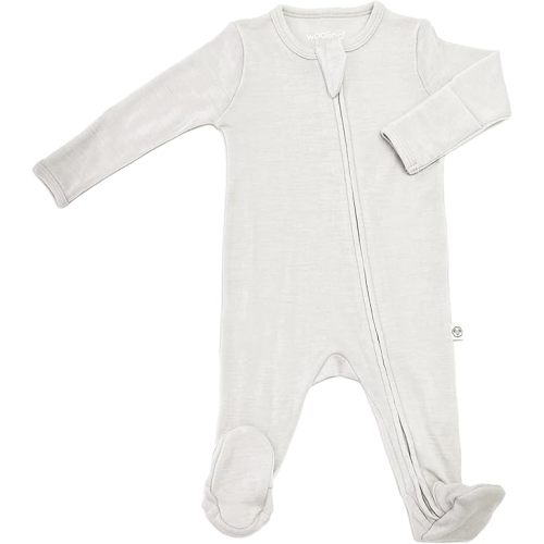 Woolino Toddler Footie Sleeper, Merino Wool Baby Pajamas, One-Piece Sleeper Jumpsuit, Front Zip Footie Romper for Unisex