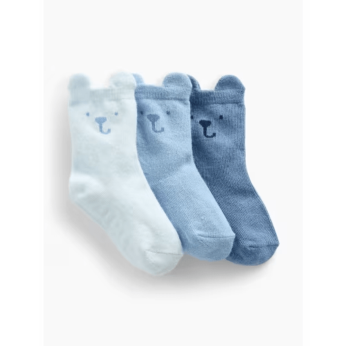 Baby Brannan Bear Socks (3-Pack) - Color Blue (0-3 month)