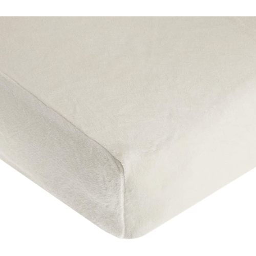 American Baby Company Heavenly Soft Chenille Fitted Crib Sheet 28" x 52", Warm and Cozy Neutral Chenille Sheet, Ivory, for Boys and Girls, Fits Crib and Toddler Bed mattresses