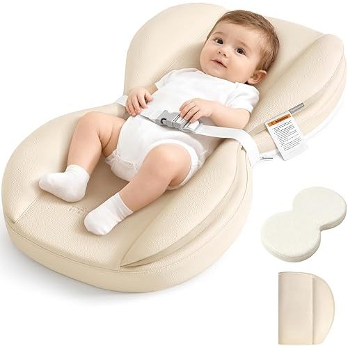 Baby Changing Pad with Waterproof & Wipe-Clean, Non-Slip Foldable PU Diaper Changing Pad, Adjustable Safety Belt, Changing Pad for Dresser, Changing Table,28"X16",Yellow