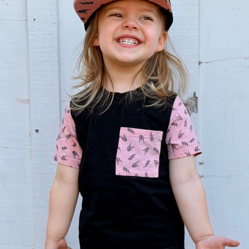 Bolted Bones (Pink) Pocket Short Sleeve