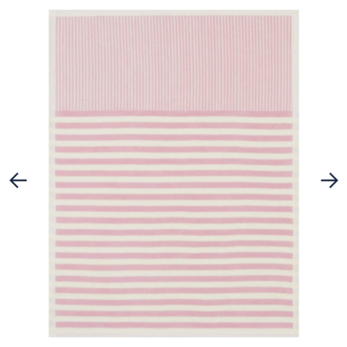 Sweet Pea Stripe Blush Mini Blanket