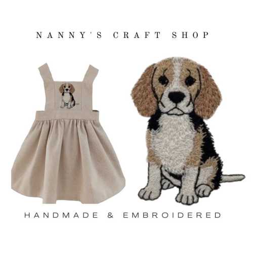 Beagle baby clothes. Baby dog outfit. Beagle baby items. Beagle dog outfit. Girls dog. Baby gift. Baby shower. Girls embroidery dress