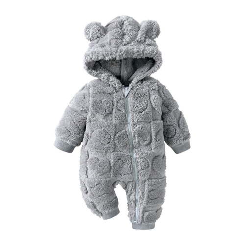 BLVB Newborn Baby Outfit Suit Girls Boys Fleece Jumpsuit Romper Hooded Winter Snowsuit Clothes Warm Coat