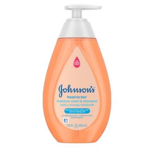 Johnson & Johnson Head-To-Toe Gentle Baby Moisture Wash & Shampoo - 13.6 fl oz: For Normal, Combination, Sensitive, Dry Skin, Hibiscus Scent