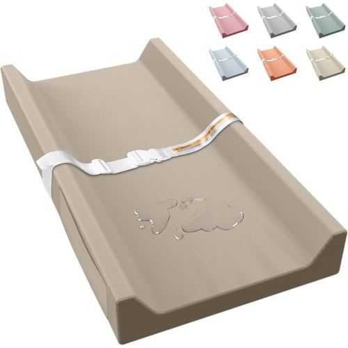 Vegan Leather Baby Changing Pad, Waterproof & Wipeable Soft Diaper Changing Mat 32“ x 16.6" Comfortable Infant Changing Station for Dresser & Table