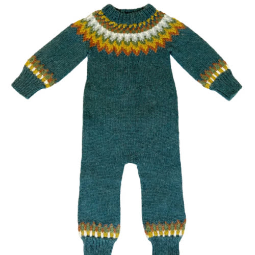 Fair Isle Overall | Hand-Knitted Baby Alpaca Kids’ Outfit – Miou Kids