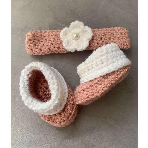 Baby Shoes Crochet, Newborn Booties, Baby Booties, Baby Headband, Baby Girl Booties, Pink Baby Booties, Newborn Baby Shoes