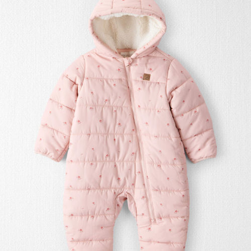 Blush Petals Baby Girl 1-Piece Snowsuit Made with Recycle Materials in Blush Petals Print | Carter’s Oshkosh Canada