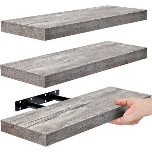 Sorbus 3 Pack Wall Mounted Floating Shelves - for Bedroom, Kitchen, Living Room, Office - Floating Shelf for Trophies, Books, Frames, etc