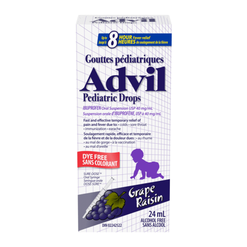 Advil Pediatric Drops For Infants Dye Free Grape