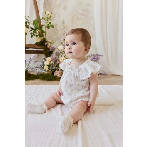 Organic Cotton Muslin Harriet Playsuit - Ayla Whisper
