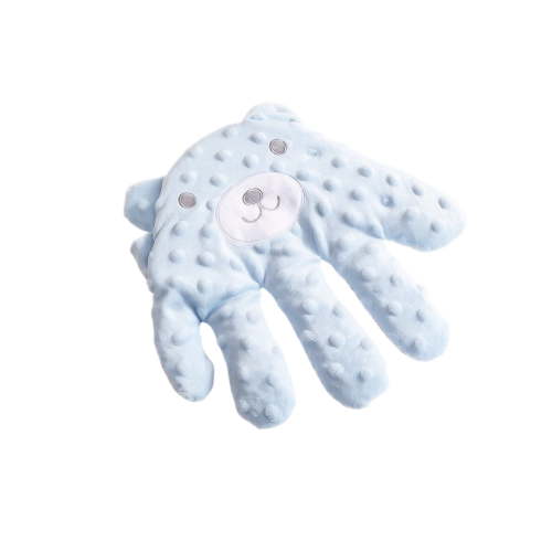 Automatic Patting Sleep Aid Plush Toy with Rhythmic Soothing Motion, Remote Controlled Warming Heart Pad for Belly Comfort, 10.24 x 9.84 Inch Soft Material for Nursery Blue