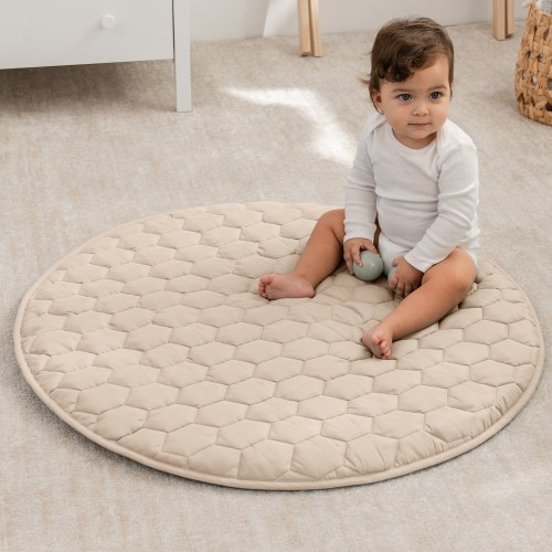 Play Mat with Non-Slip Bottom in Sand – Comfy Cubs