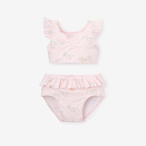 Pink Sea Magic Baby Ruffle Two-Piece Swimsuit – Elegant Baby