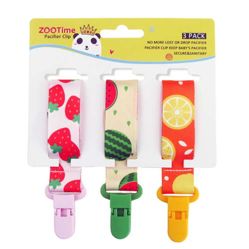 ZENMELE Baby Pacifier Clips 3Pcs Set Universal Holder Leash For Boys And Girls Teething Toys Teethers Cute Cartoon Dummy Baby