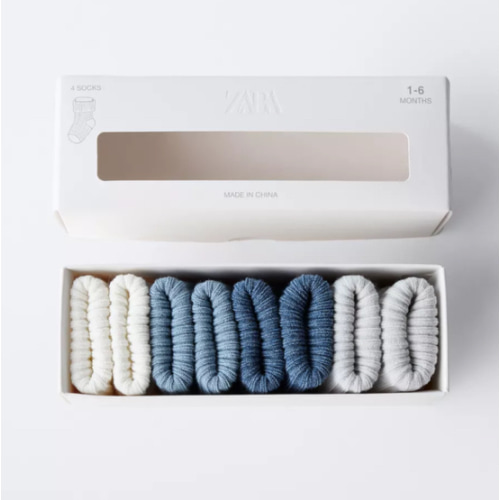 FOUR-PACK OF COLOR SOCKS - Blue marl | ZARA United States