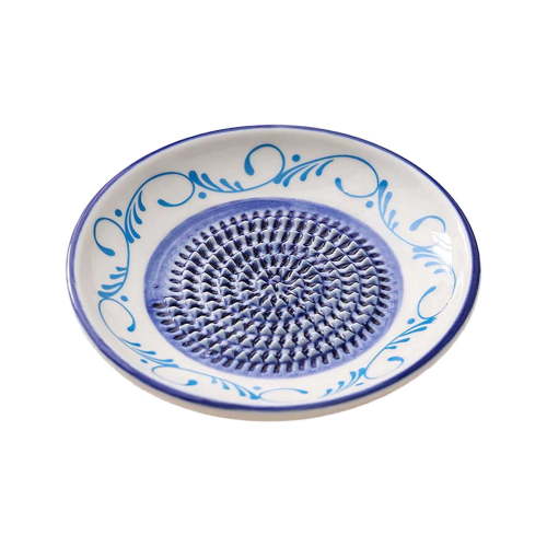 Garlic Grater Plate,Ceramic Grater Plate,4.7 Inch Colorful Ceramic Ginger Grater,Handmade Decorative Garlic,Spice Grinder For Ginger,Cheese & Spices.（D）