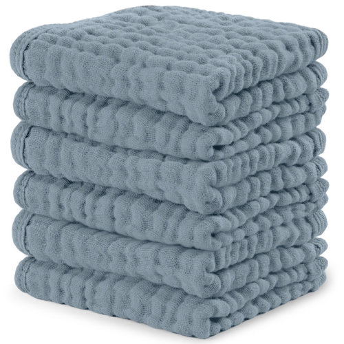Comfy Cubs Muslin Baby Washcloths - Soft 6-Layer Cotton Wash Cloths for Sensitive Skin - 10"x10" Large, Gentle, Absorbent Infant Essentials & Reviews | Wayfair